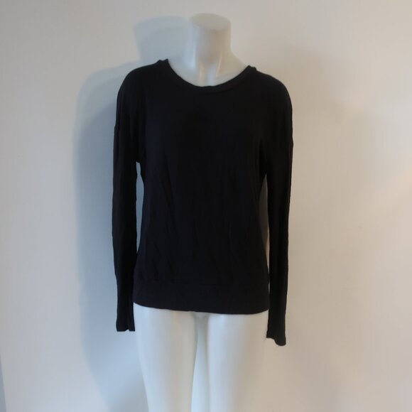 Womens ALO Black Open Back Sweatshirt M - Picture 1 of 8